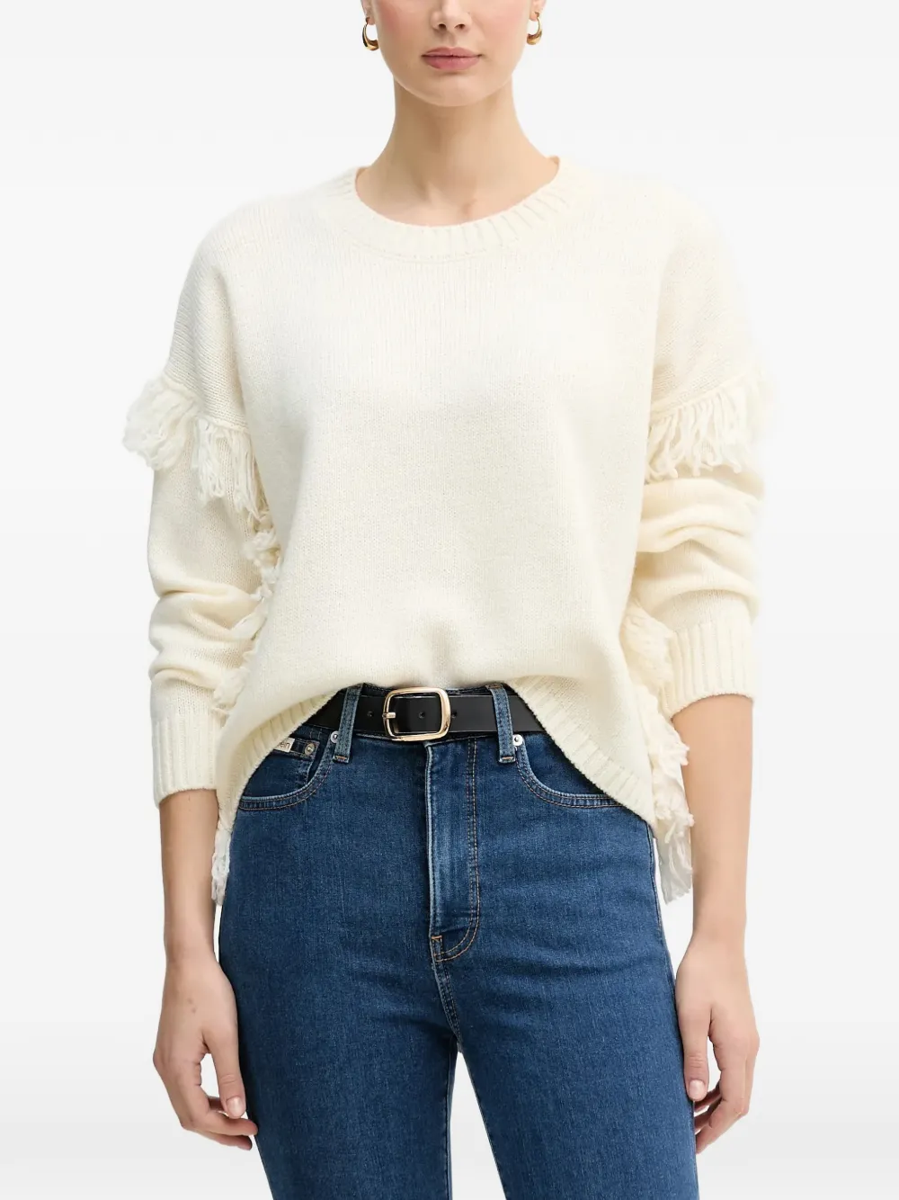 Benetton fringed sweater - Tons neutres
