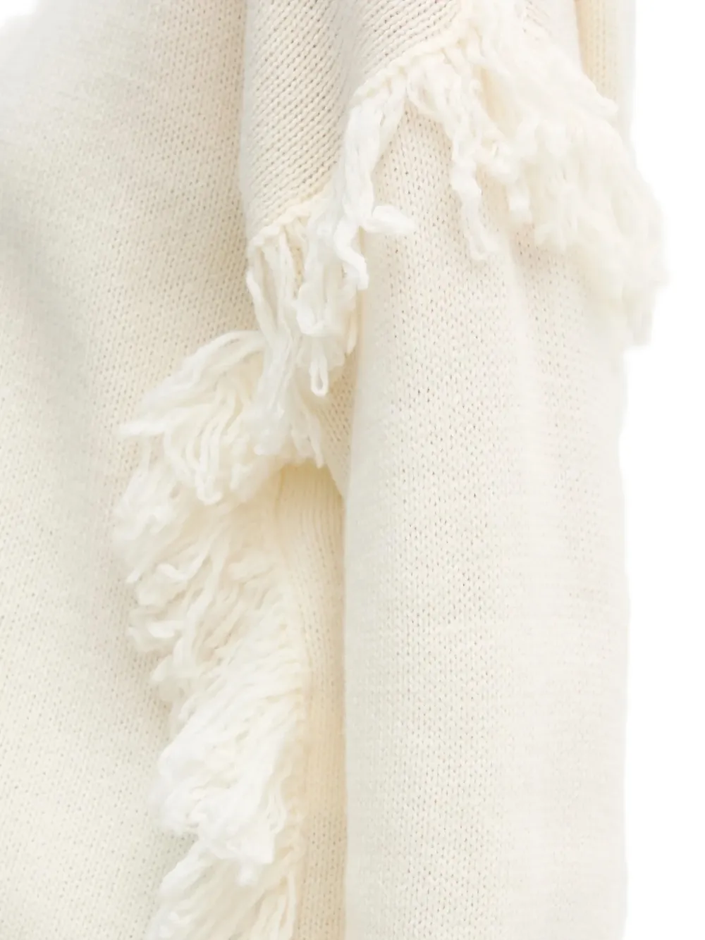 Benetton fringed sweater Beige