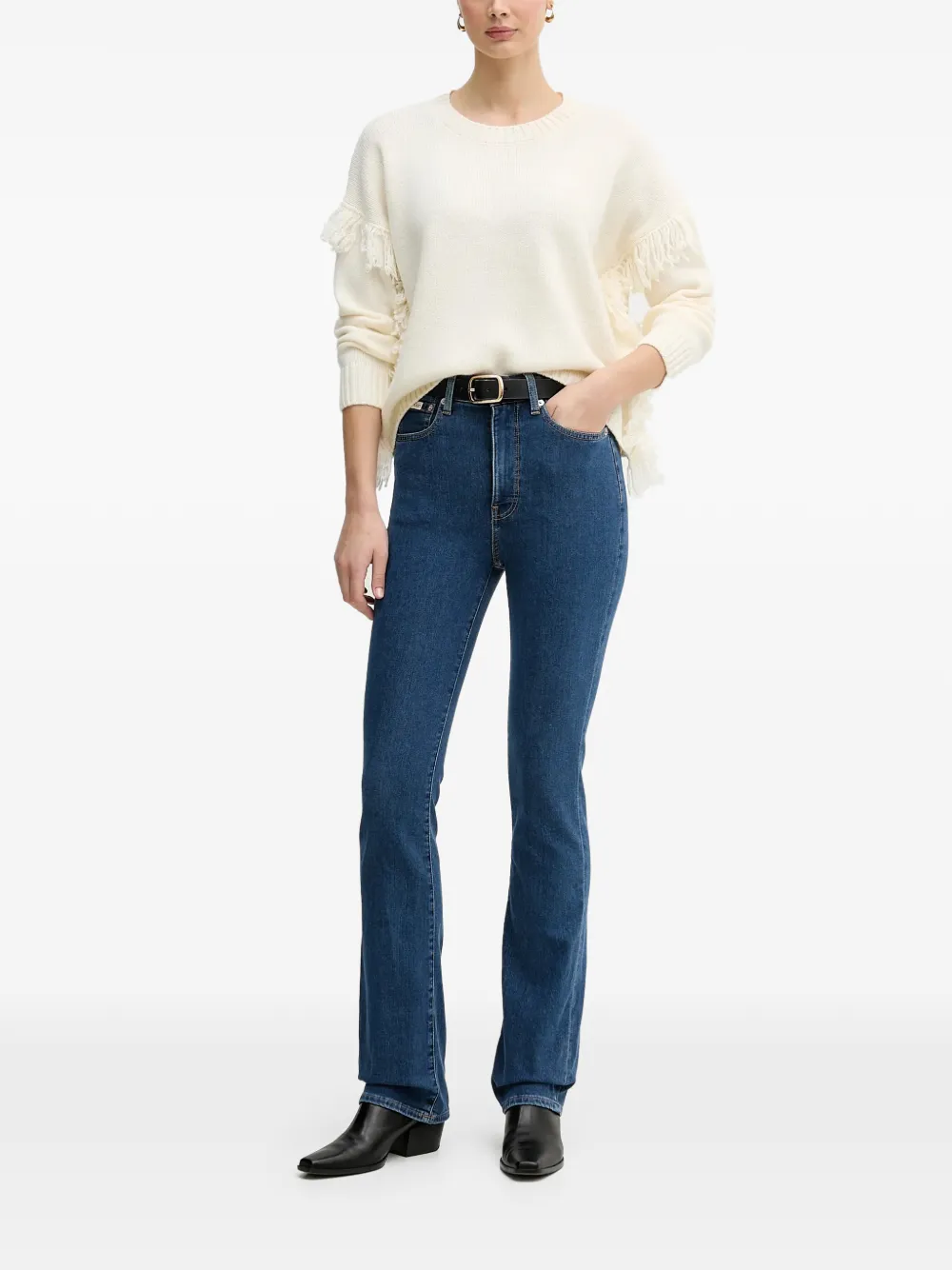 Benetton fringed sweater Beige