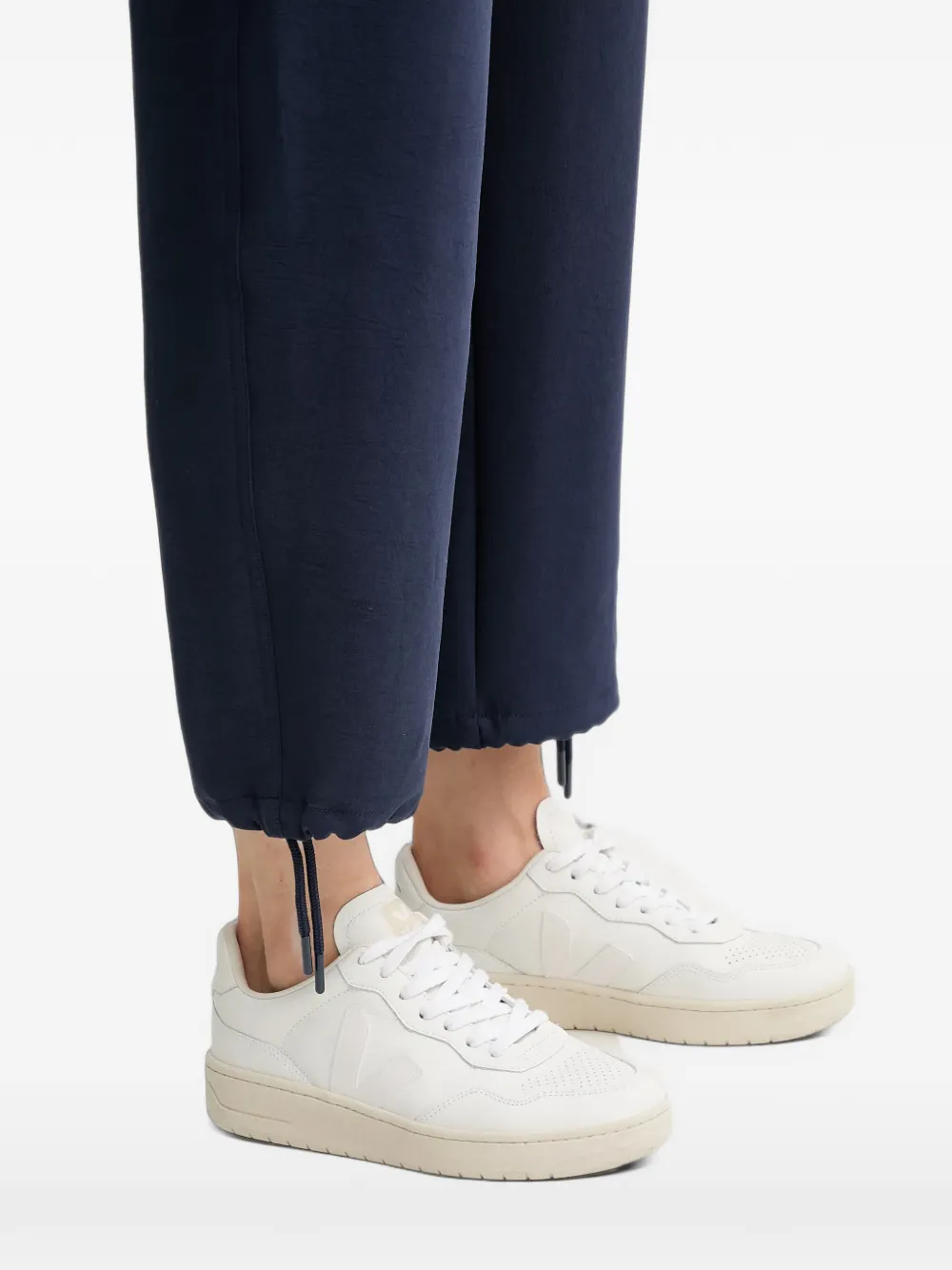 Benetton Broek met trekkoord Blauw