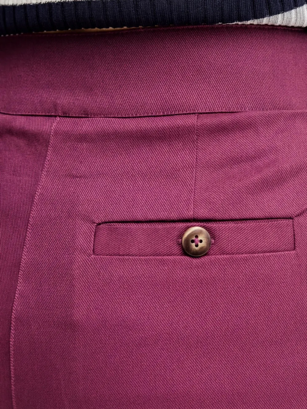 Benetton Cropped broek met manchetten Paars