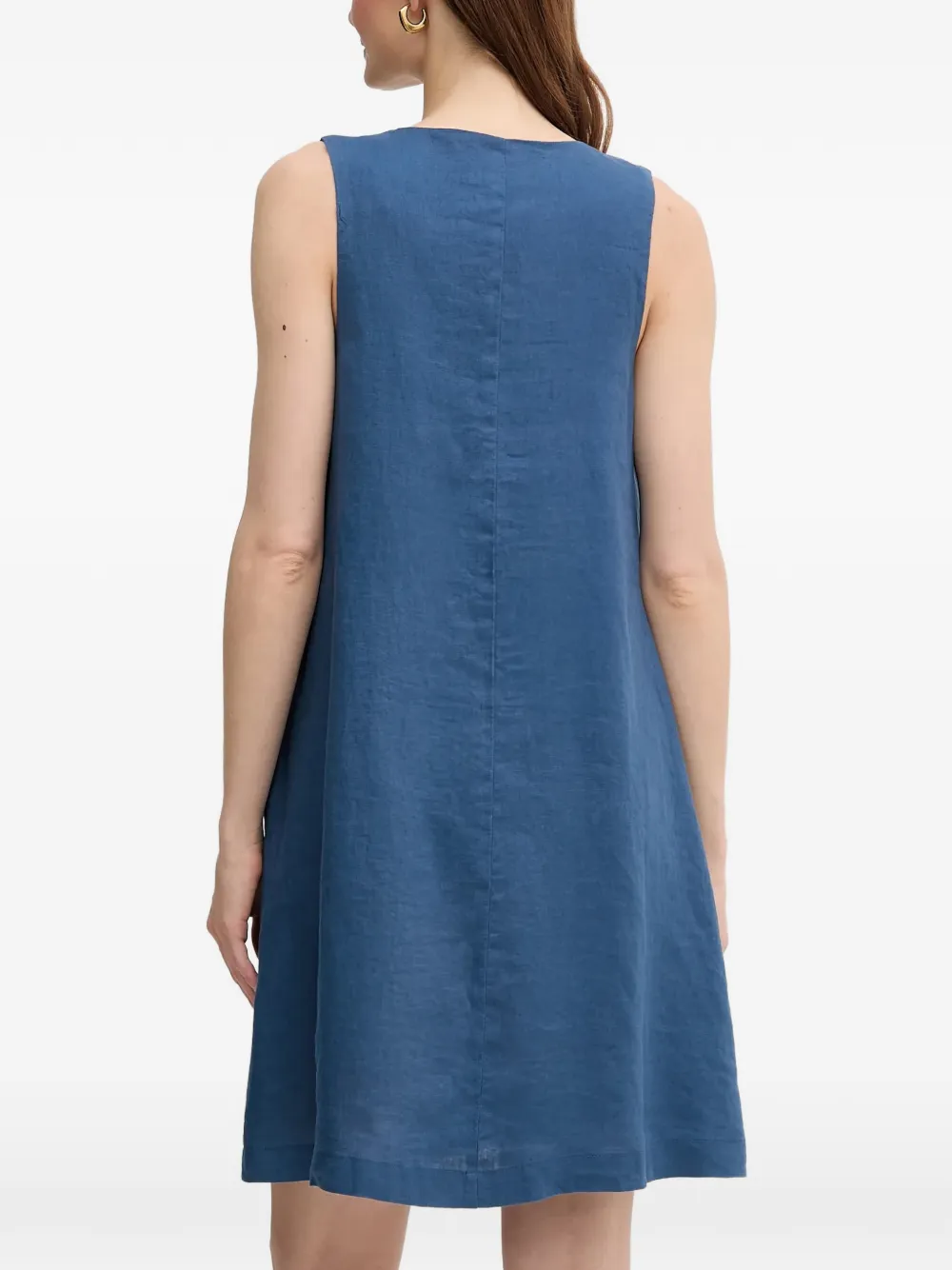 Benetton Jurk met V-hals Blauw