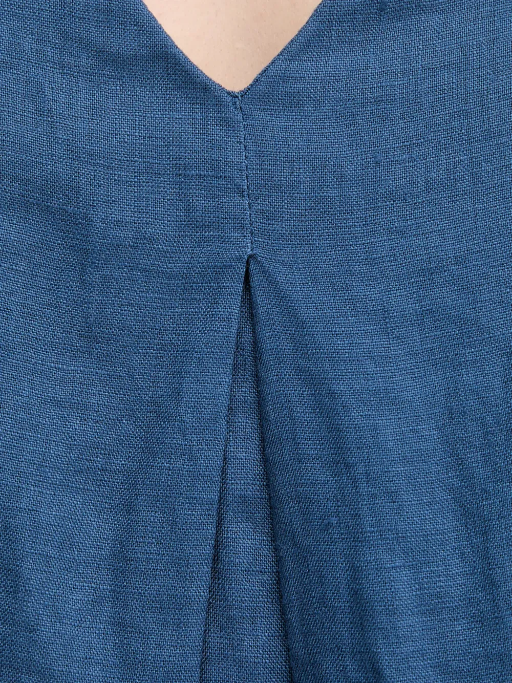 Benetton Jurk met V-hals Blauw