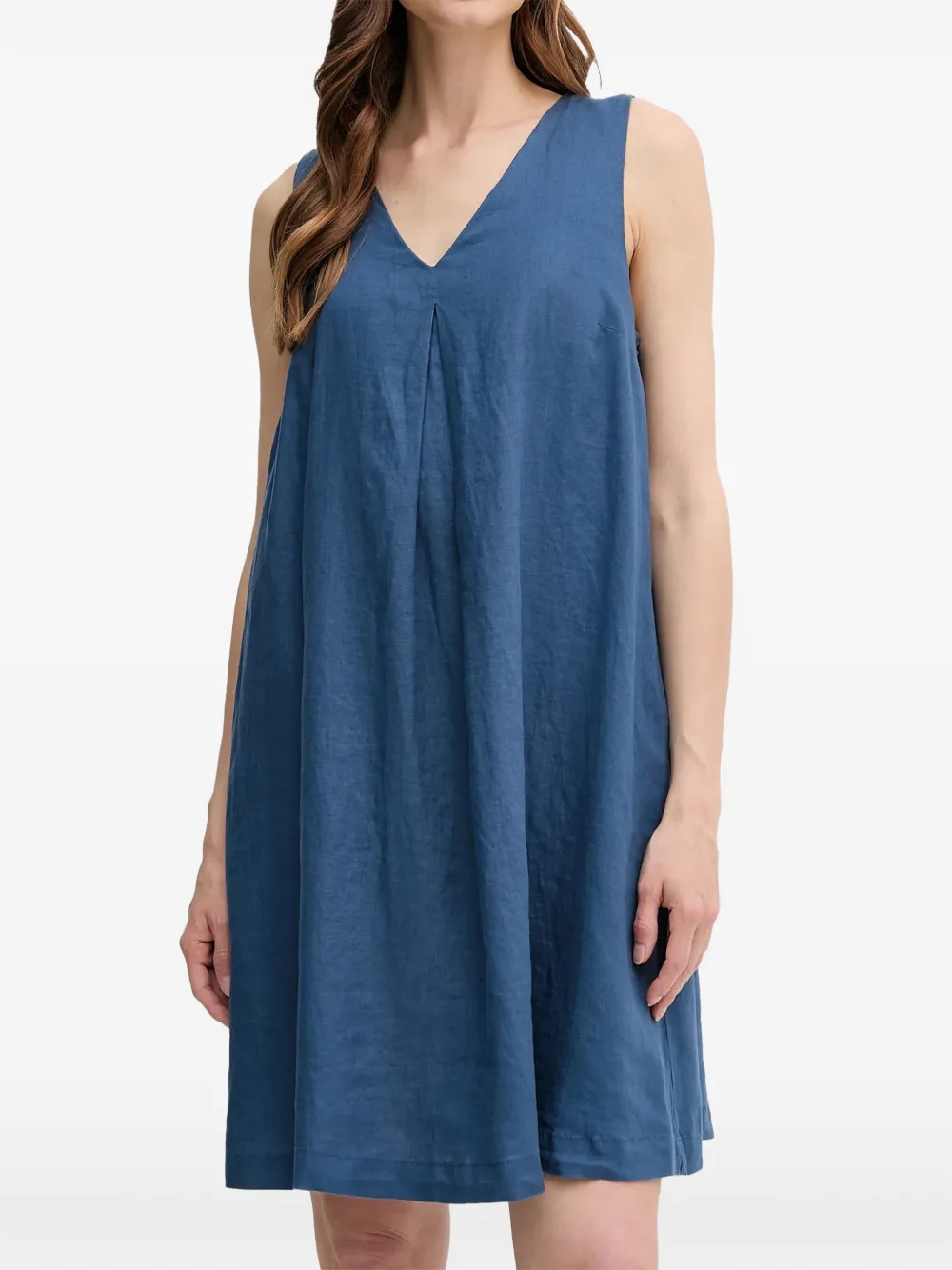 Benetton Jurk met V-hals Blauw