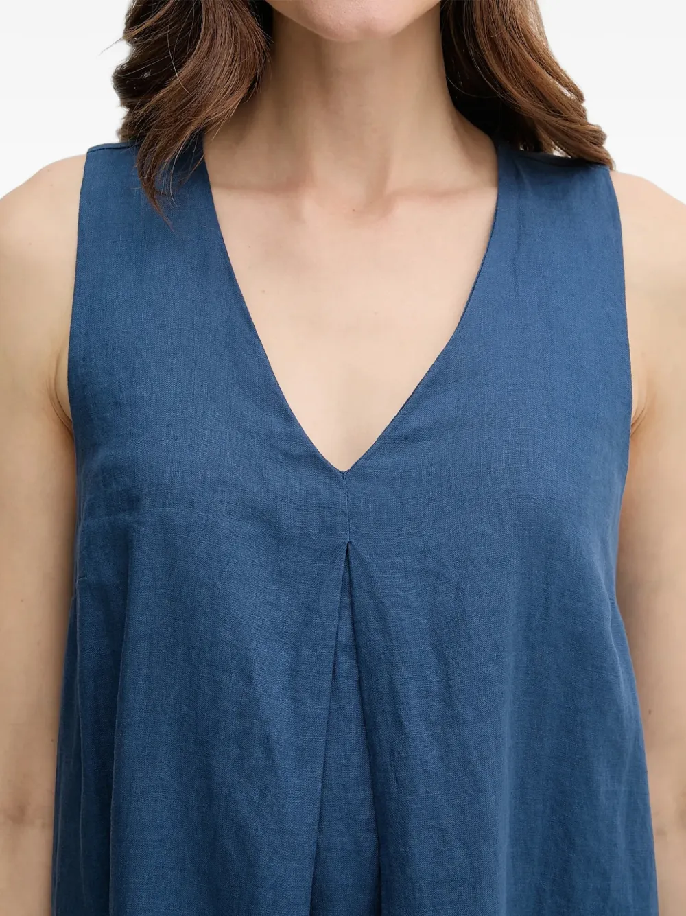Benetton Jurk met V-hals Blauw