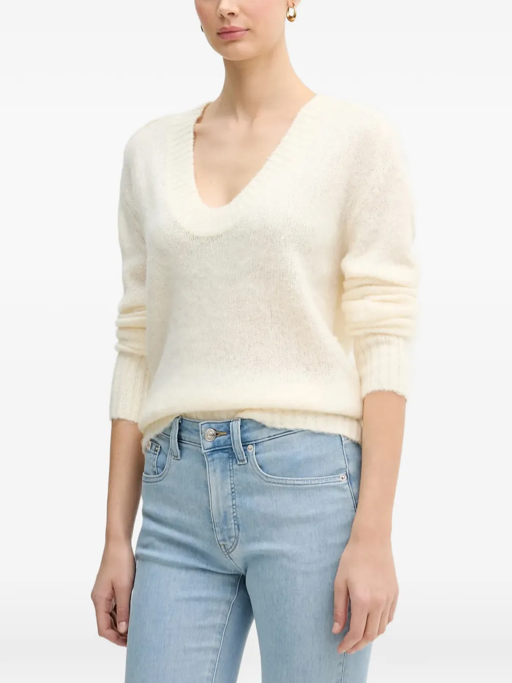 Benetton V-neck sweater Beige