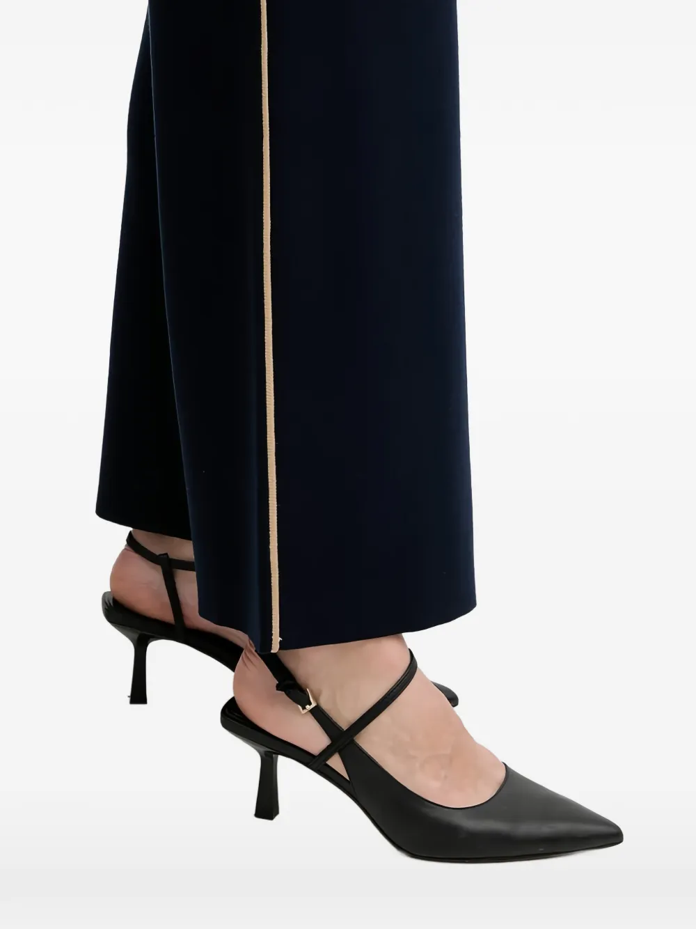 Benetton Broek met wijde pijpen Blauw