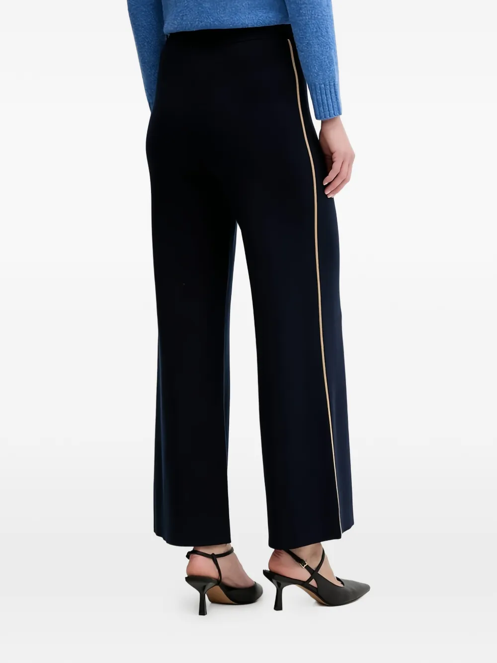 Benetton Broek met wijde pijpen Blauw