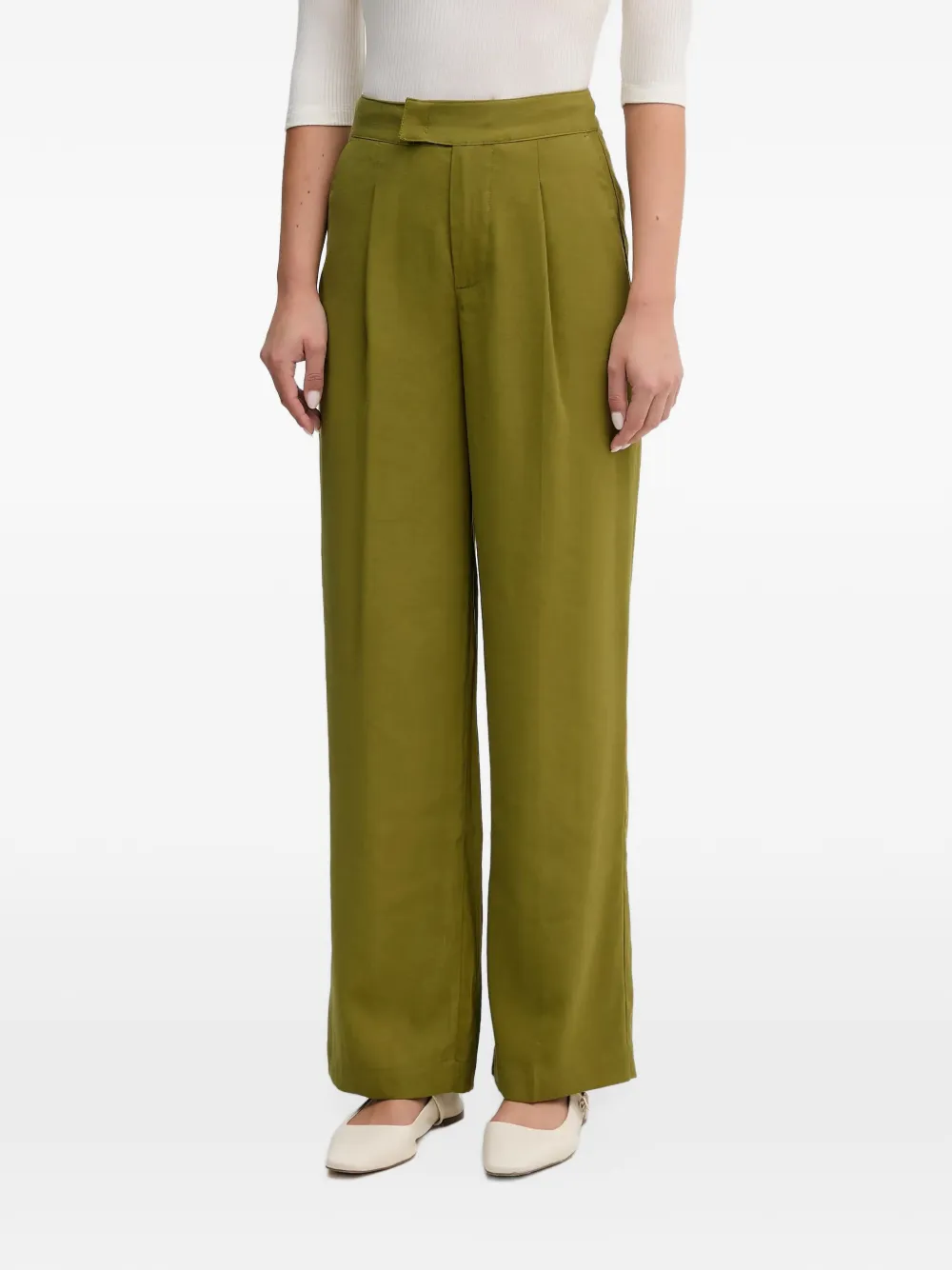 Benetton pantalon de costume à plis - Vert