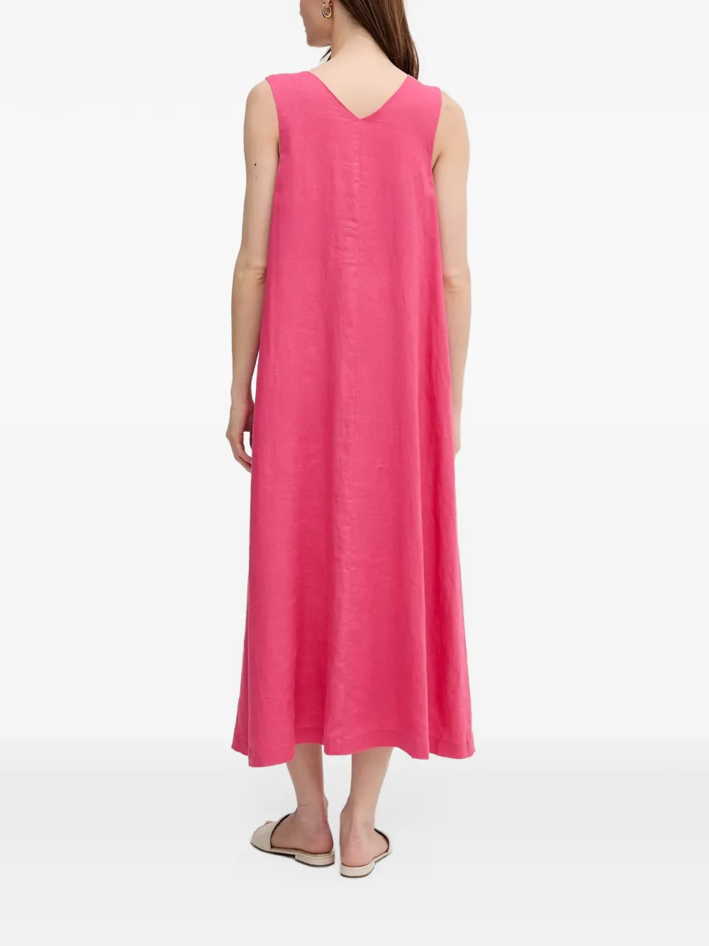 Benetton Midi-jurk met V-hals Roze