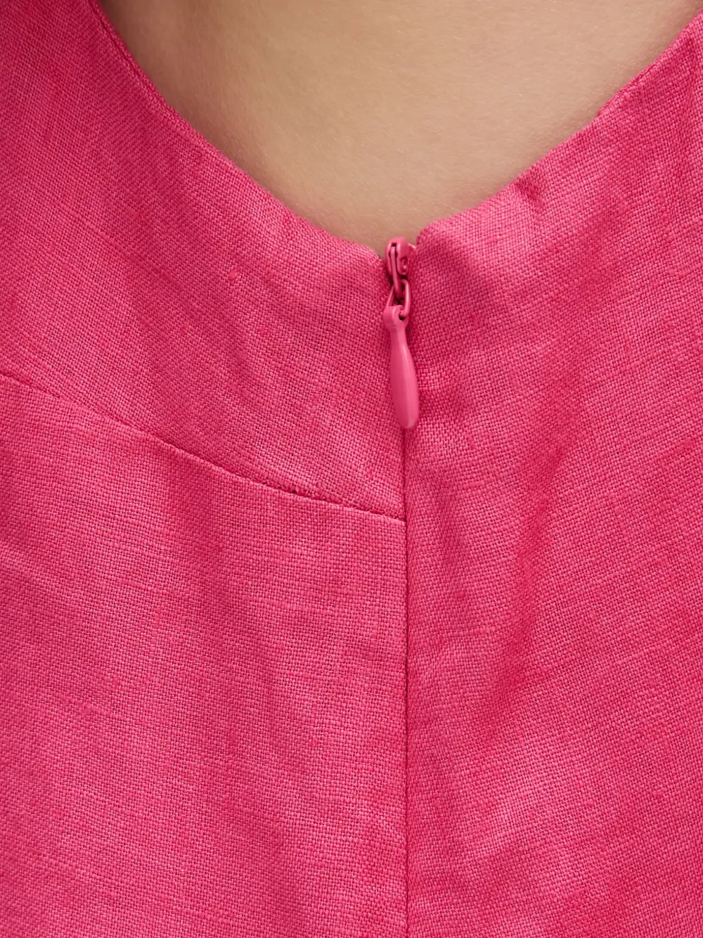 Benetton Midi-jurk met V-hals Roze