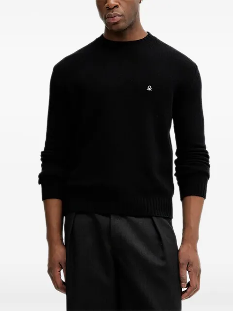 Benetton logo crew-neck sweater