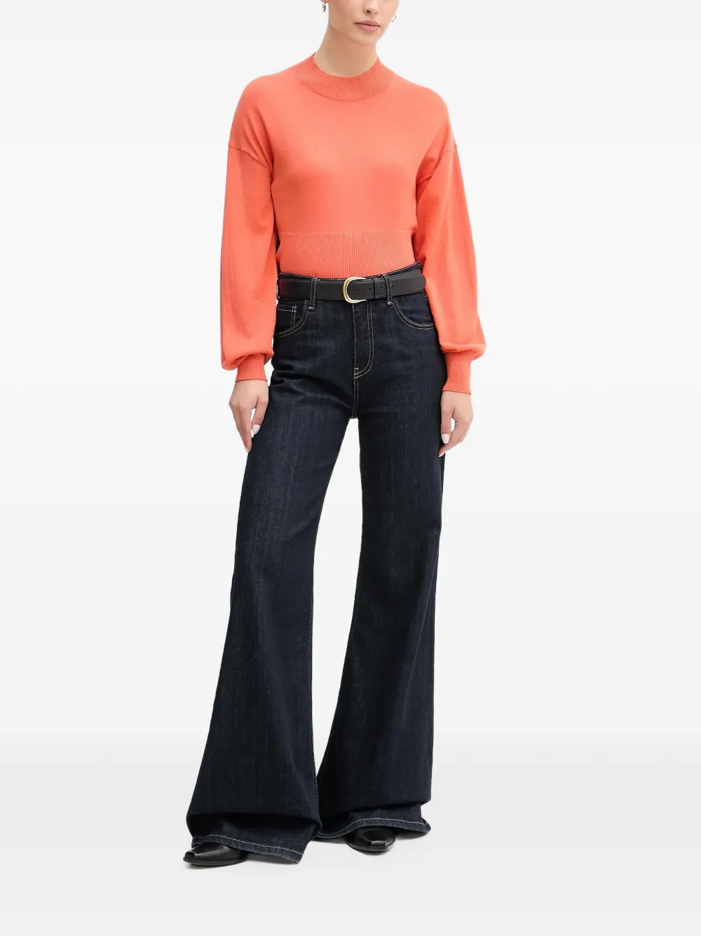 Benetton Ribgebreide trui Oranje