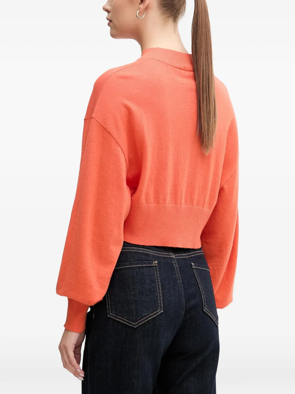 Benetton Ribgebreide trui Oranje