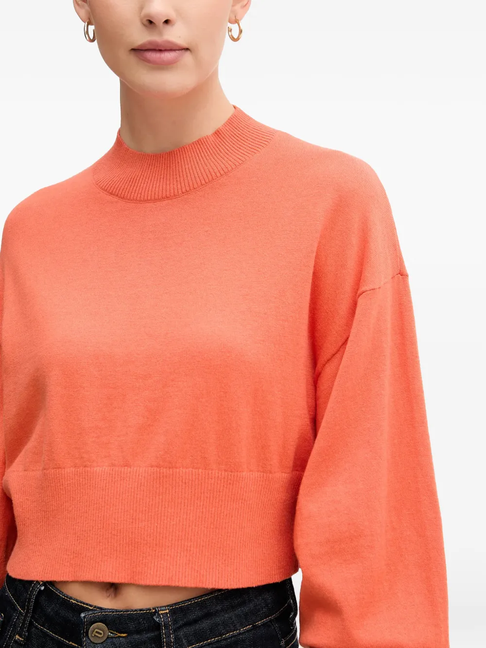 Benetton Ribgebreide trui Oranje