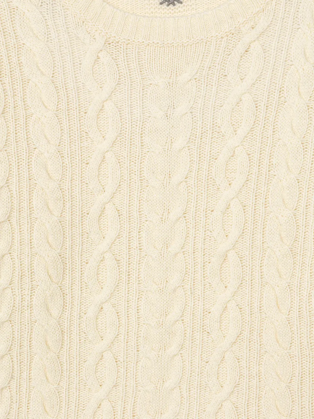Benetton Kabelgebreide trui Beige