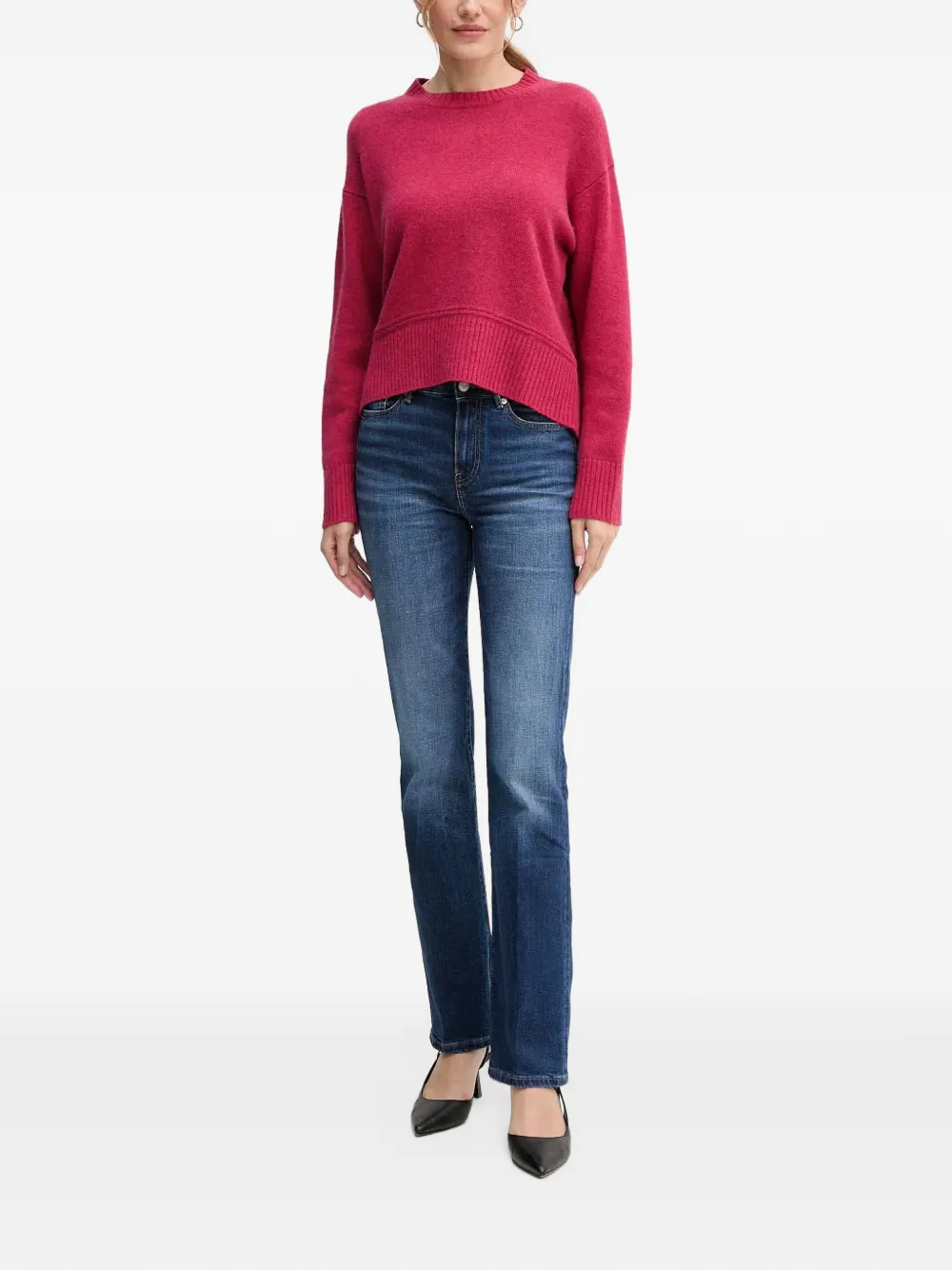 Benetton crew-neck sweater Roze
