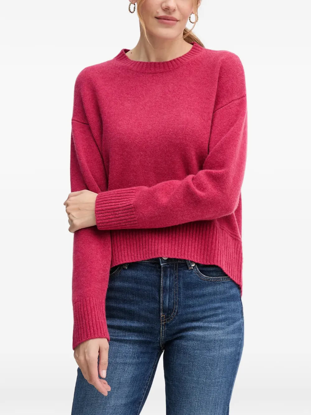 Benetton crew-neck sweater Roze