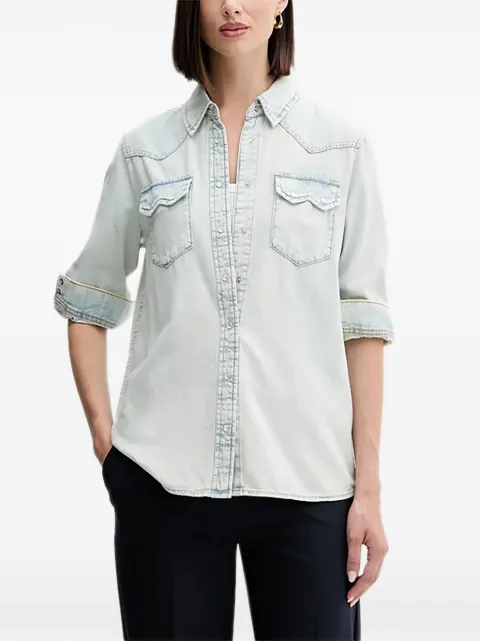 Benetton patch-pocket denim shirt