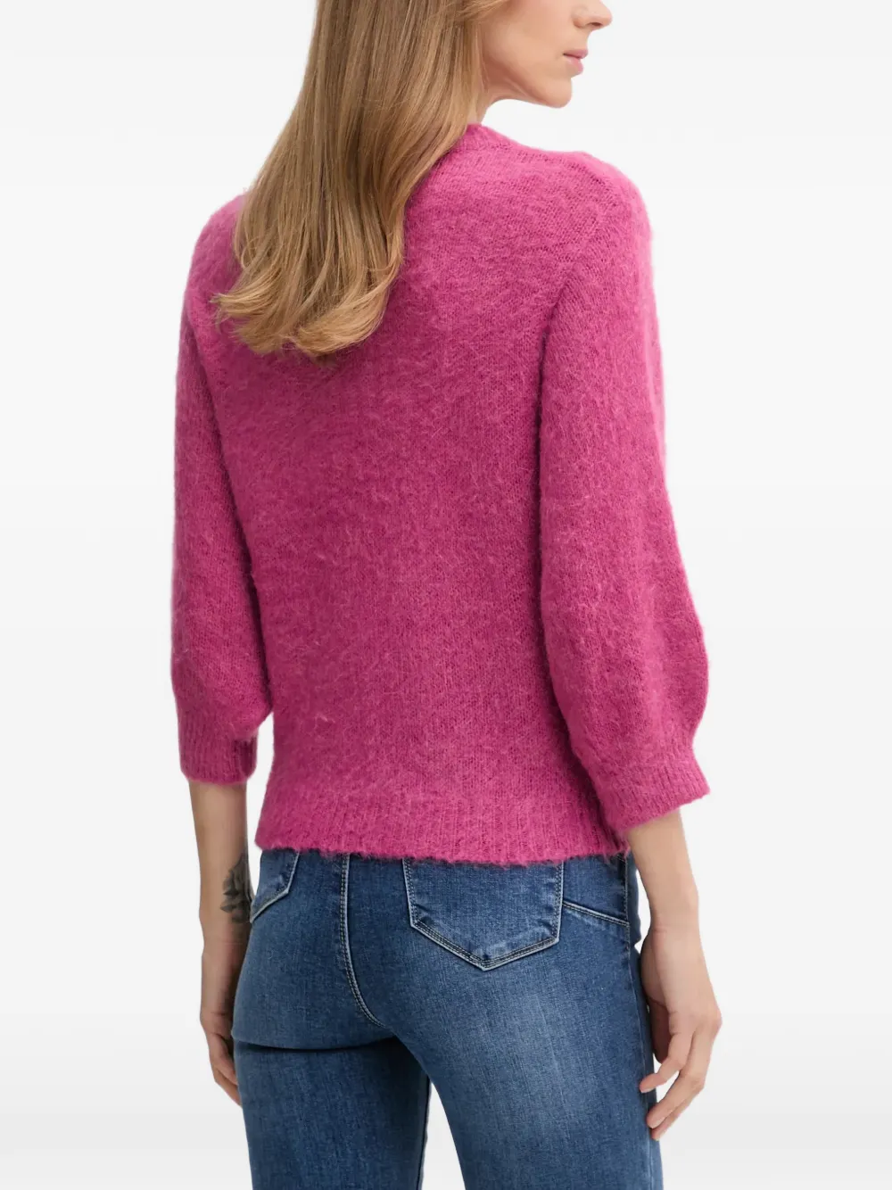 Benetton Trui met ballonmouwen Roze