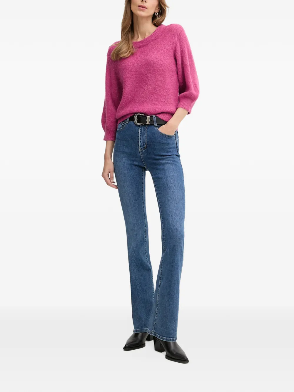 Benetton Trui met ballonmouwen Roze