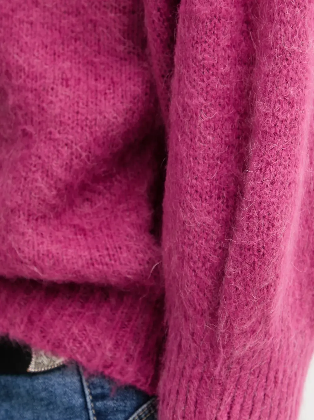 Benetton Trui met ballonmouwen Roze
