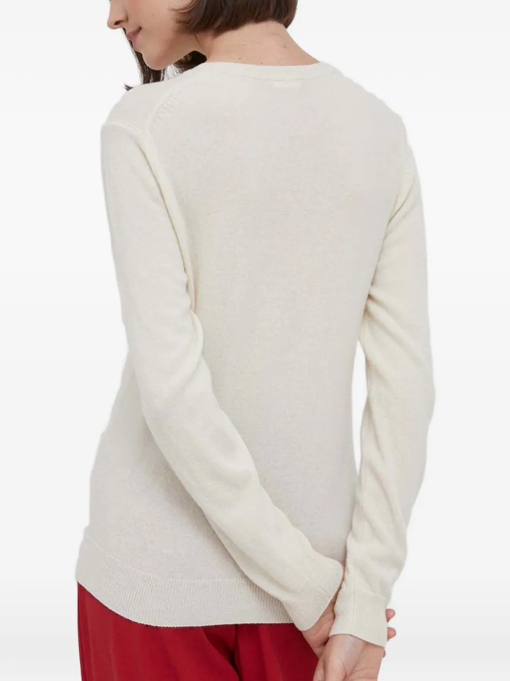 Benetton Gebreide trui met ronde hals Beige