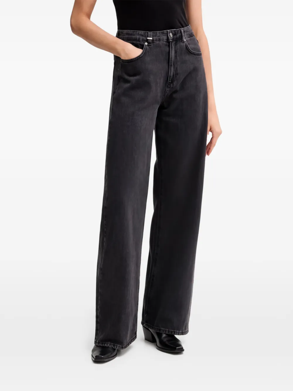 Benetton Jeans a gamba ampia - Nero