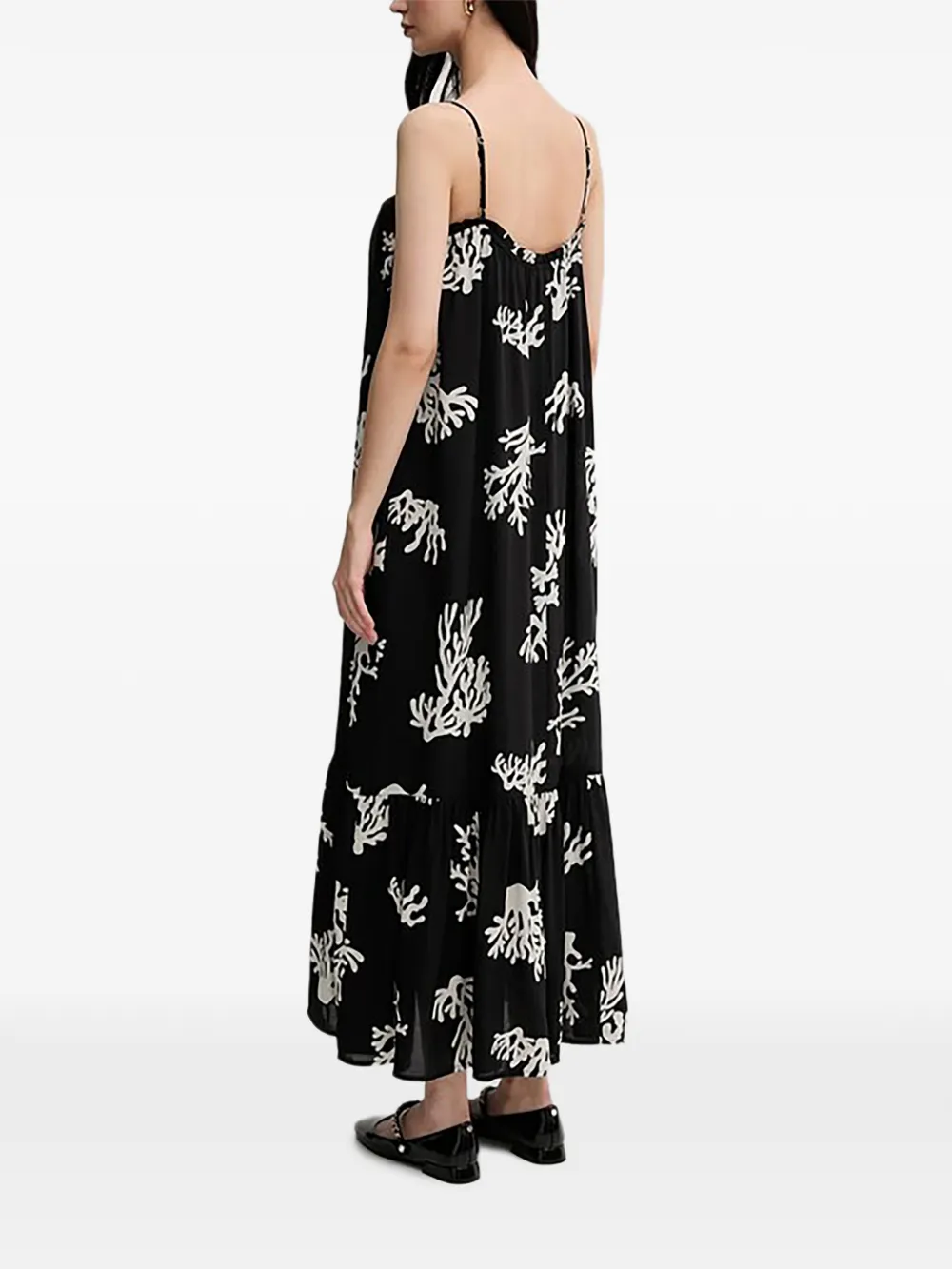 Benetton Maxi-jurk met print Zwart