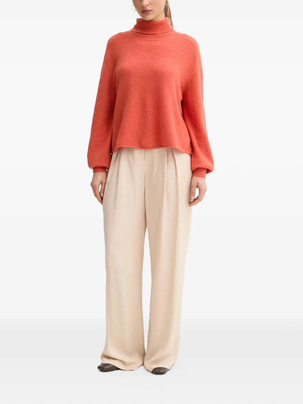 Benetton roll-neck sweater Oranje