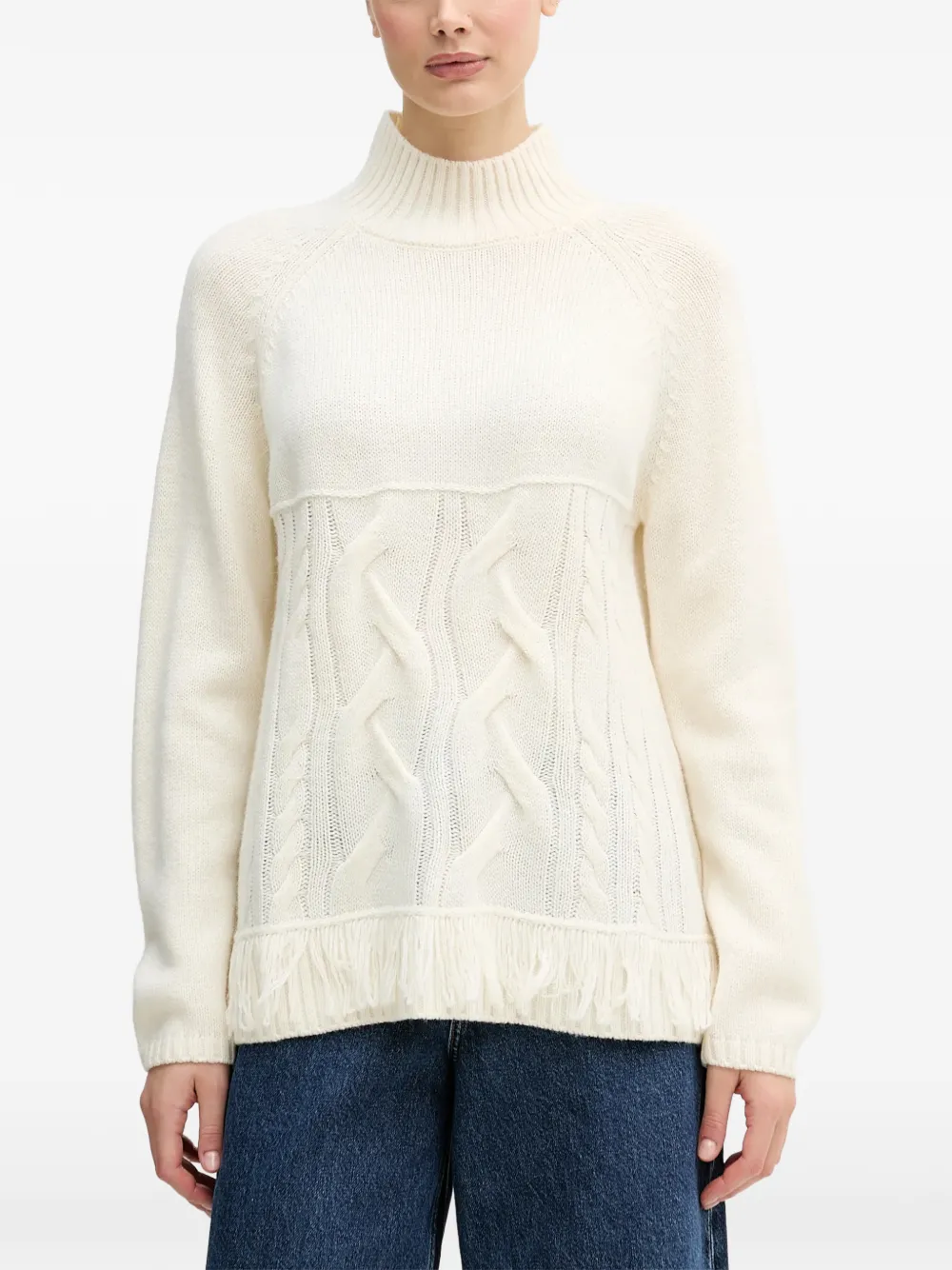 Benetton cable-knit jumper - Bianco
