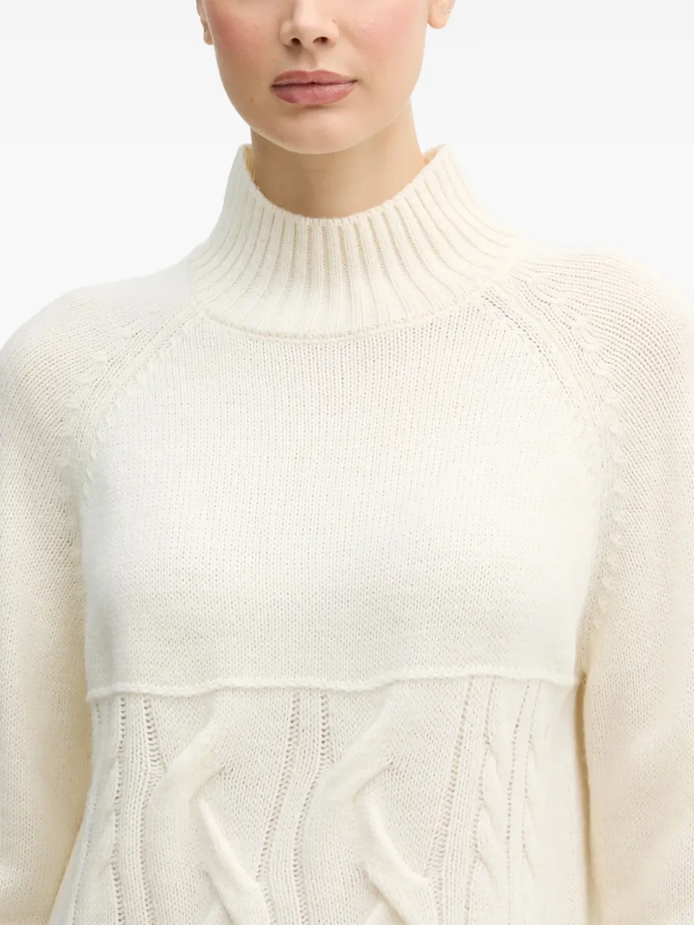 Benetton cable-knit sweater Beige