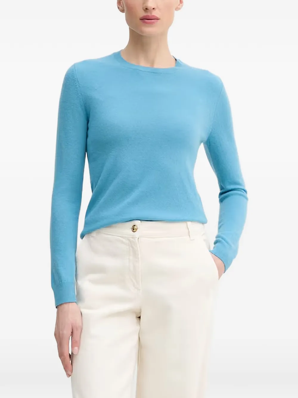 Benetton Round-neck Sweater In Blue