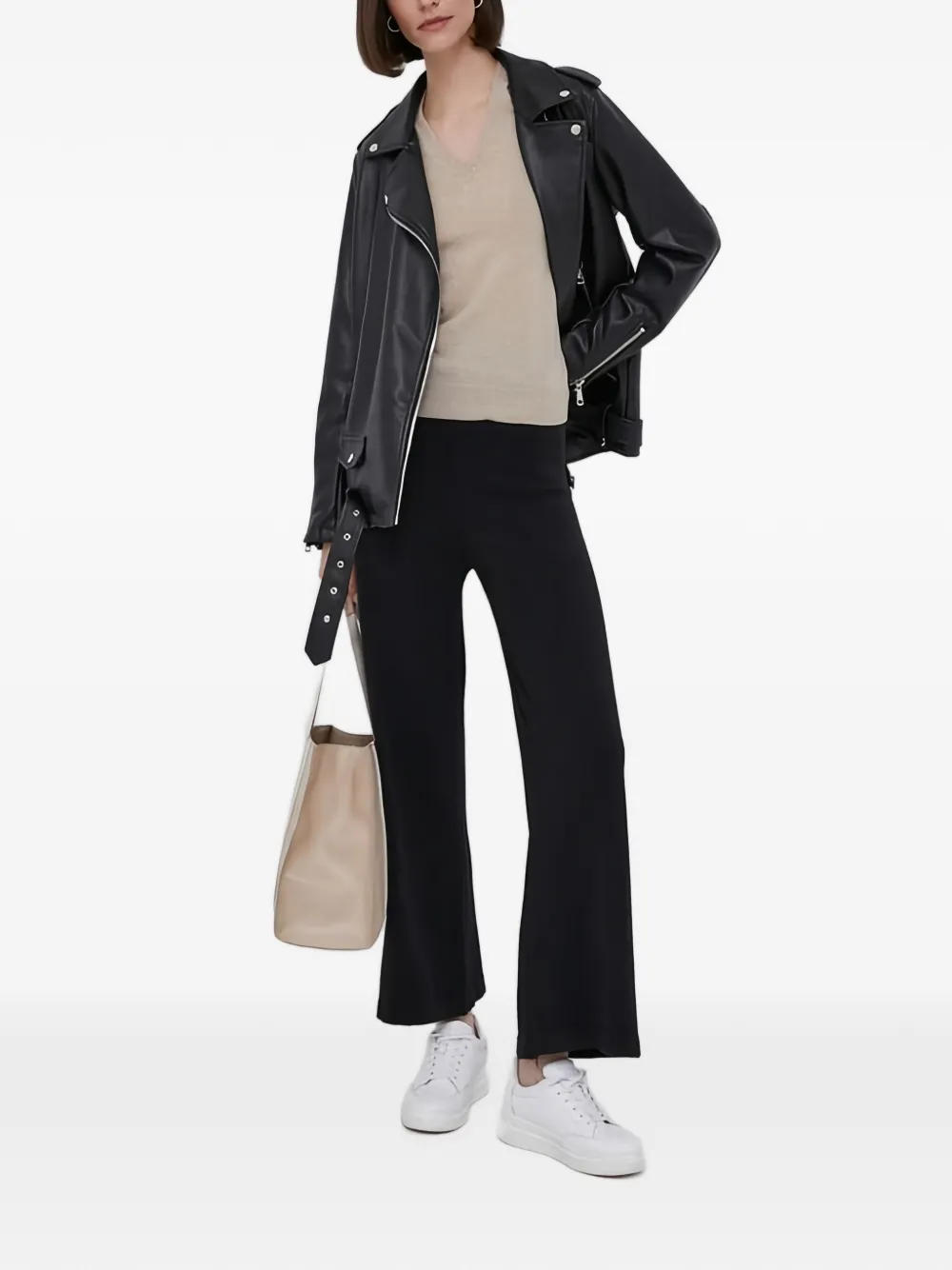 Benetton Trui met V-hals Beige