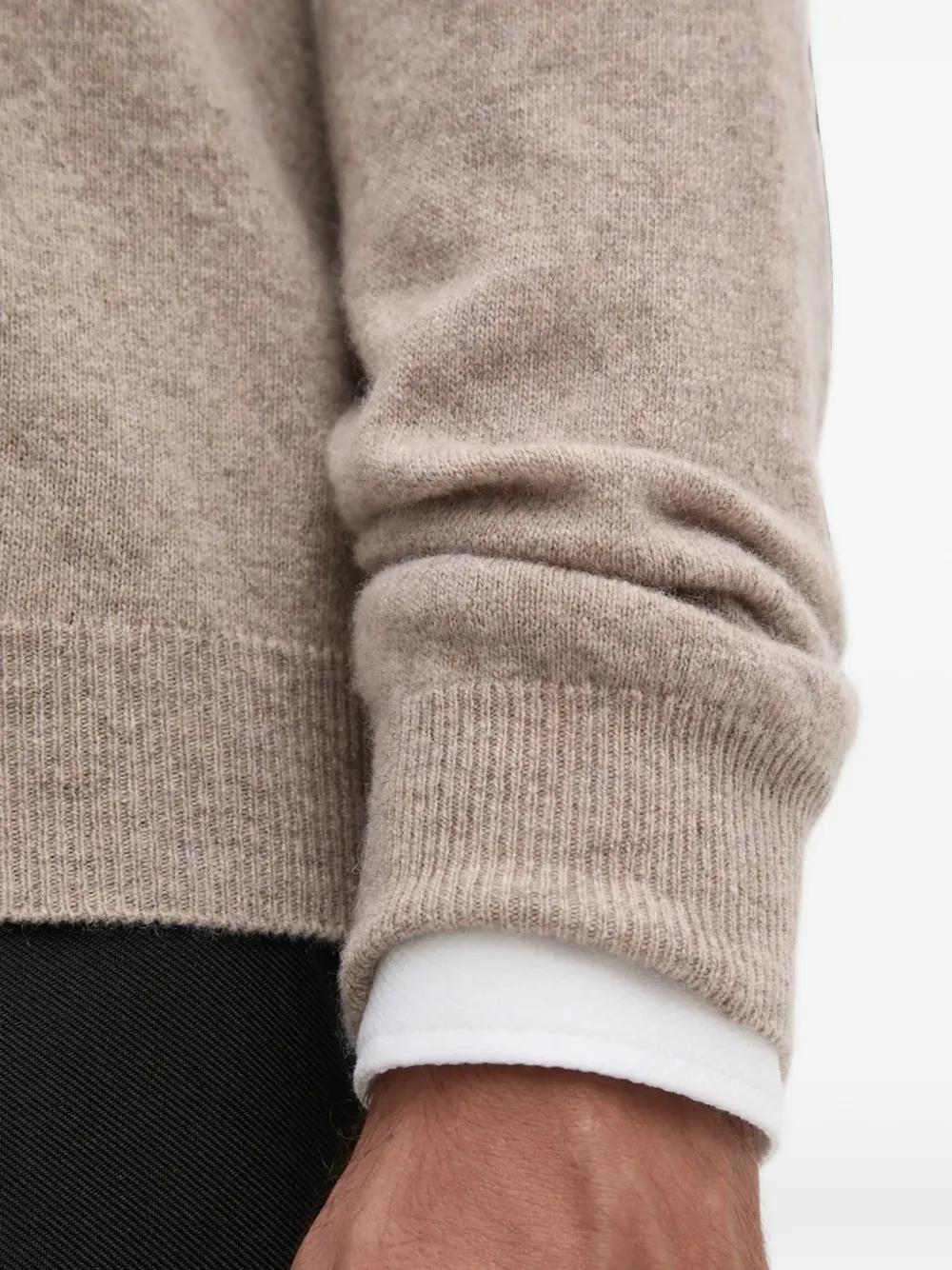 Benetton Sweater met V-hals Beige