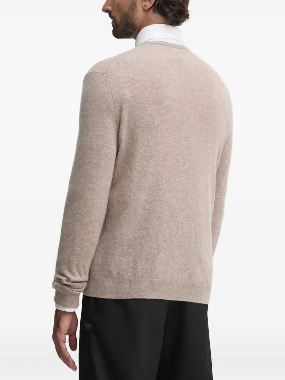 Benetton Sweater met V-hals Beige