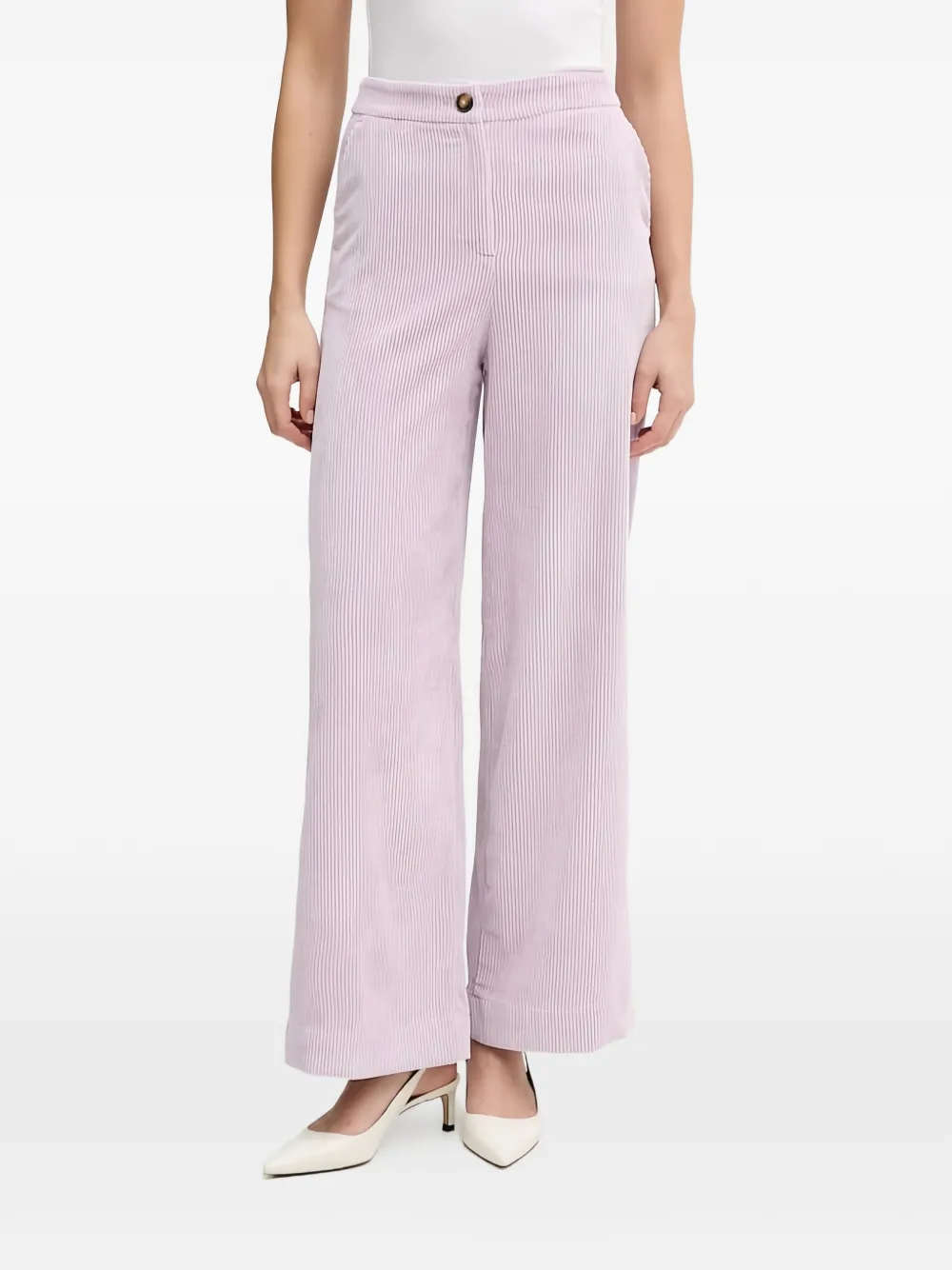 Benetton button corduroy trousers - Viola