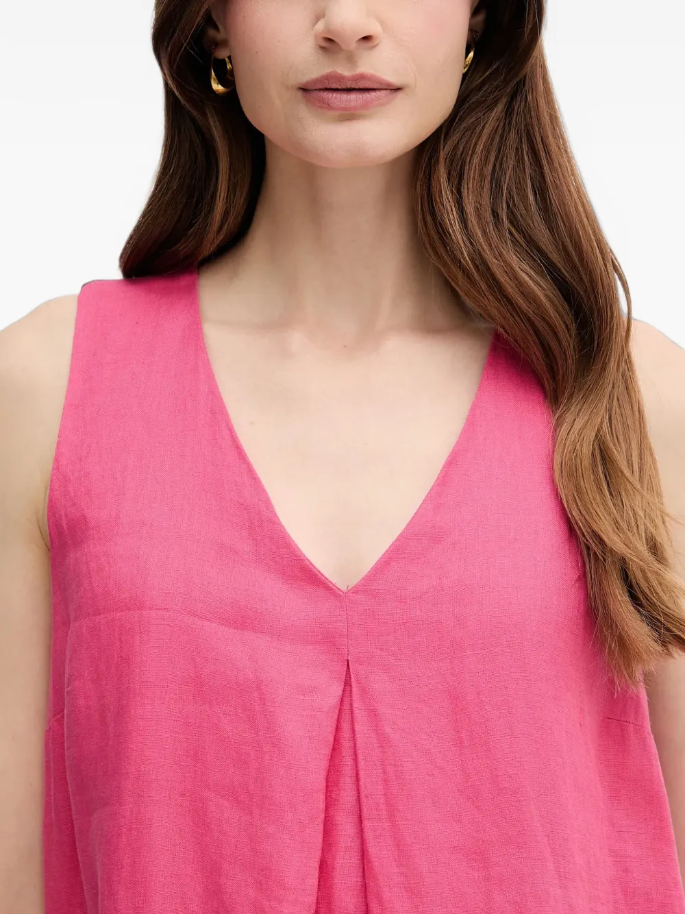 Benetton Mini-jurk met V-hals Roze