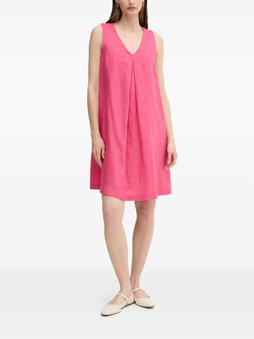 Benetton Mini-jurk met V-hals Roze