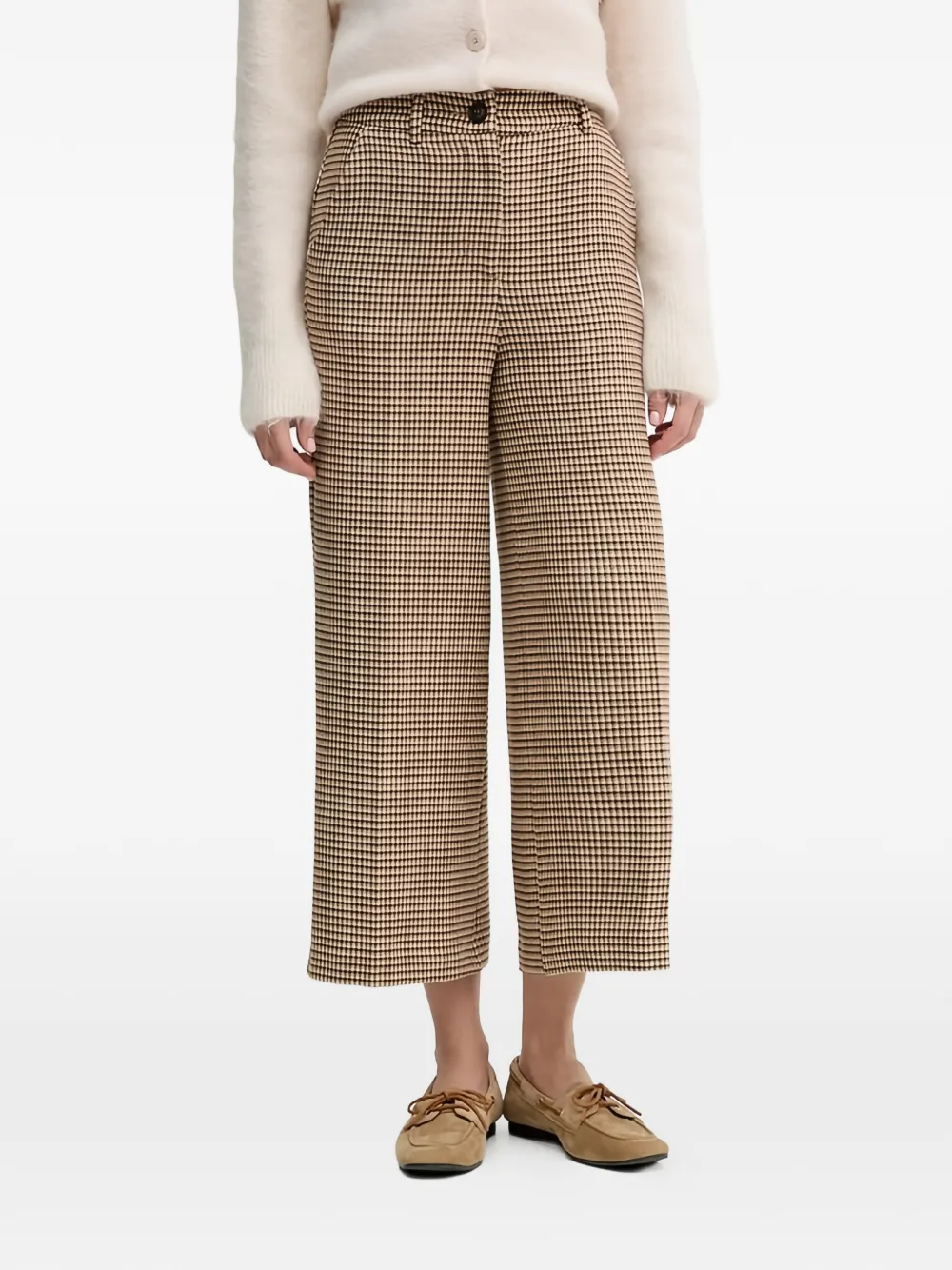 Benetton houndstooth-pattern trousers - Toni neutri
