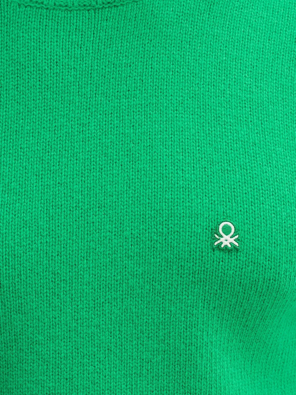Benetton logo-patch sweater Groen