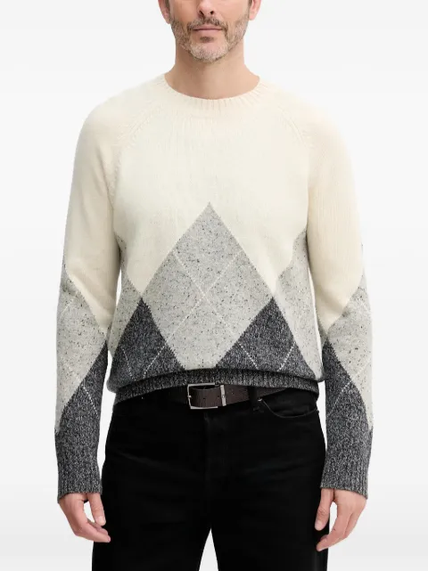 Benetton argyle-knit sweater