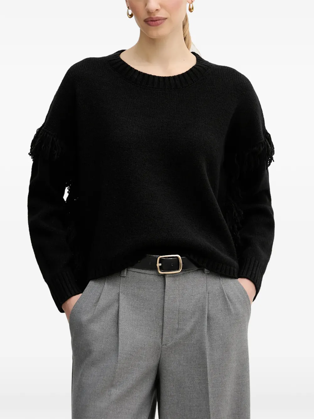 Benetton fringed sweater - Nero