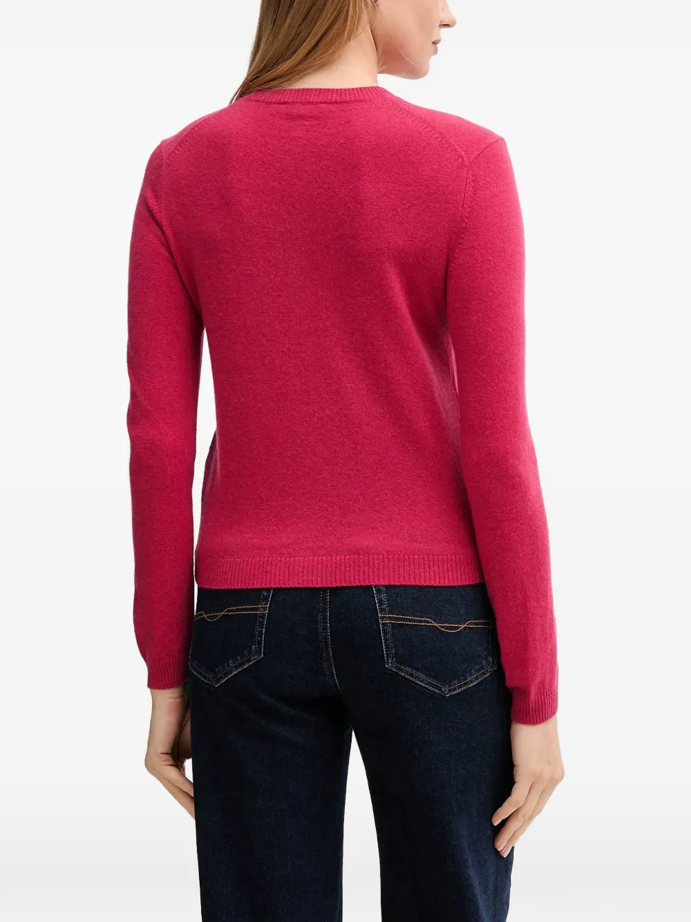 Benetton Vest met knopen Roze
