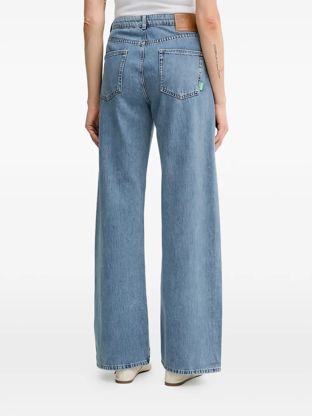  Benetton Vaqueros Con Bolsillos De Parche - Azul 