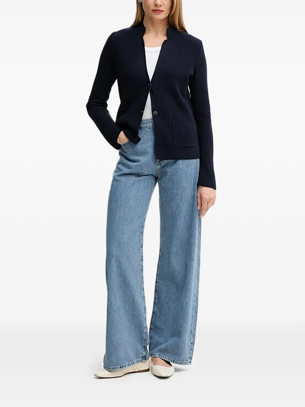  Benetton Vaqueros Con Bolsillos De Parche - Azul 