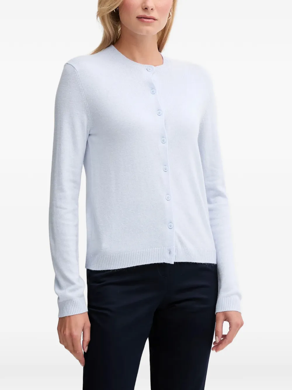 Benetton cardigan à encolure ronde - Bleu