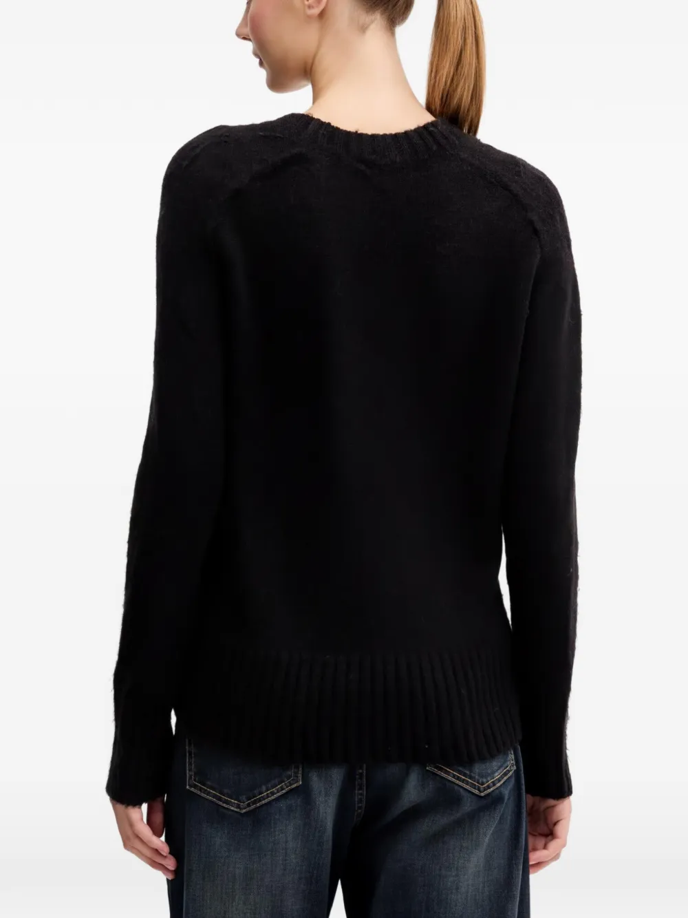 Benetton Trui met V-hals Zwart