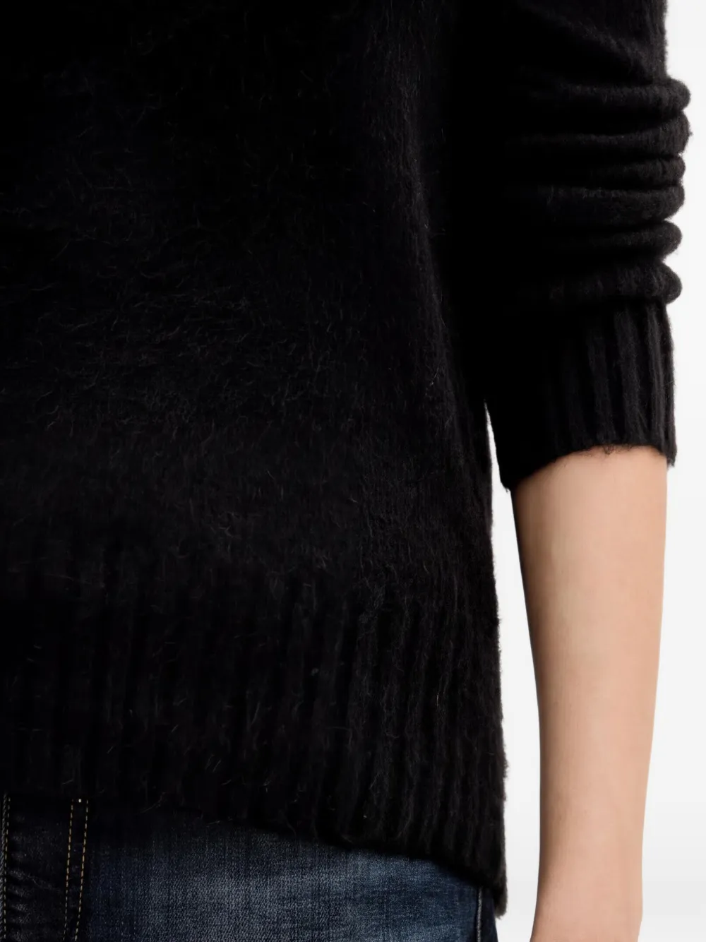 Benetton Trui met V-hals Zwart