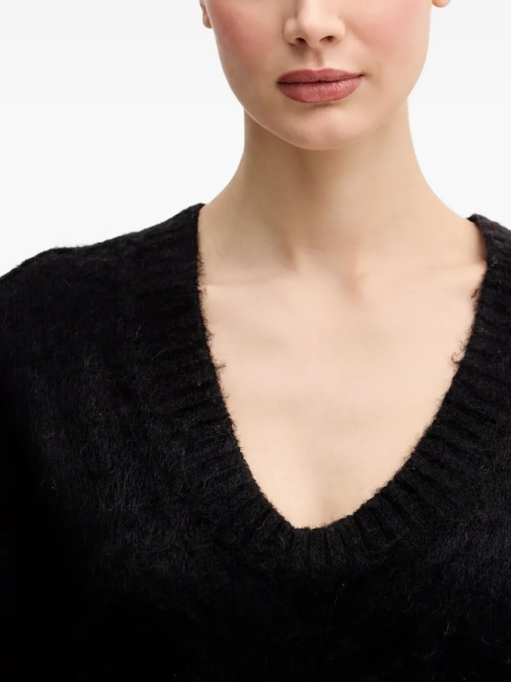 Benetton Trui met V-hals Zwart